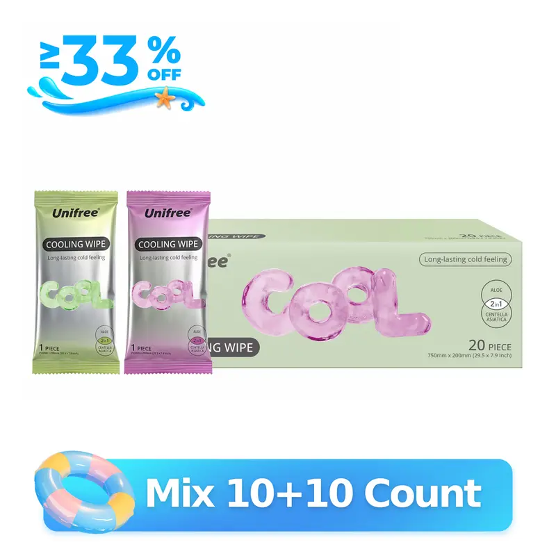 Unifree Cooling Towels & XL Menthol Cooling Wipes, Instant & Long Lasting Cooling Relief for Hot Weather