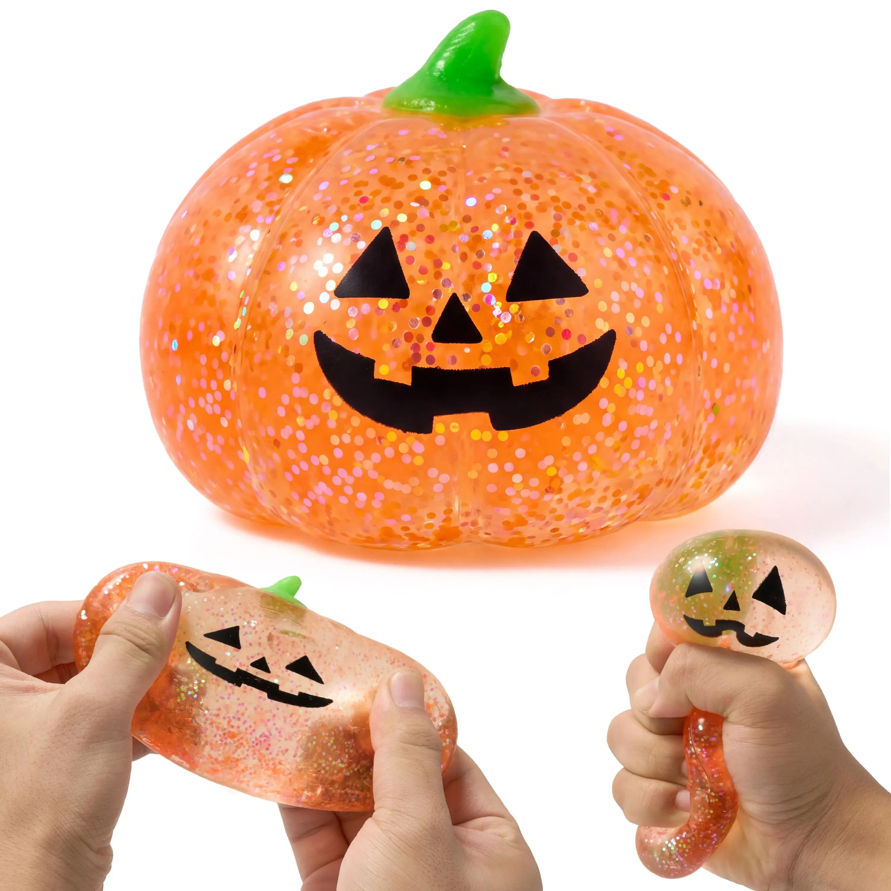 Halloween Dumpling Stress Relief Toys, Slow‑rebound maltose squishy toys, ideal for Halloween party gifts, featuring grimace pumpkin and little devil designs