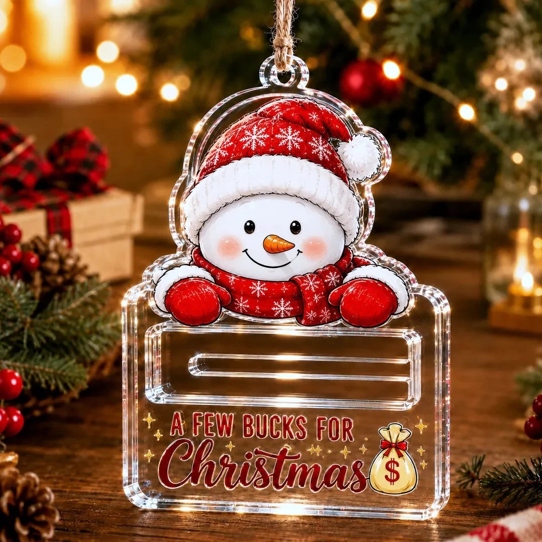 🔥Last Day 60% OFF - 🎄A Few Bucks For Christmas Crystal Acrylic Money Holder Ornament