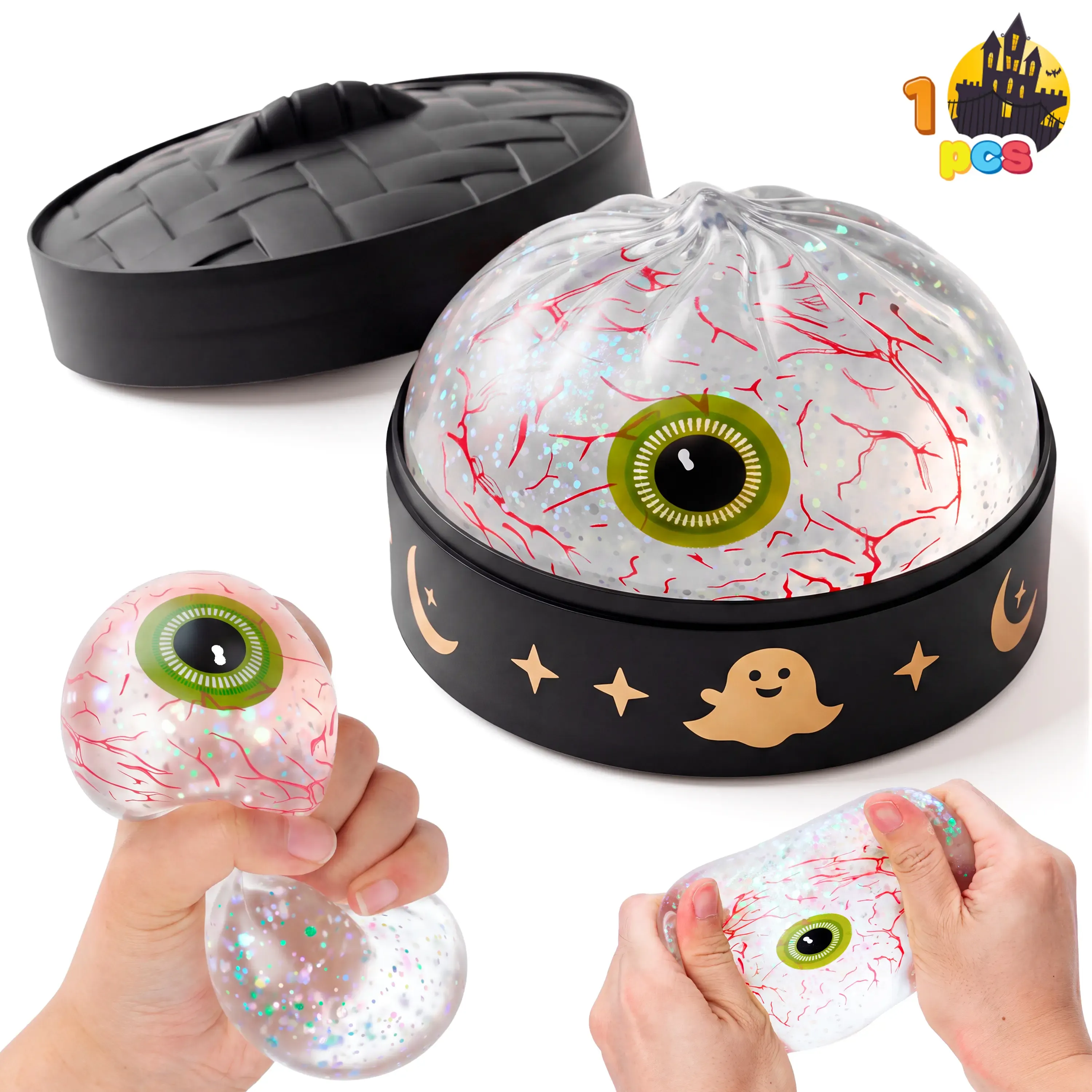 Halloween Dumpling Stress Relief Toys, Slow‑rebound maltose squishy toys, ideal for Halloween party gifts, featuring grimace pumpkin and little devil designs