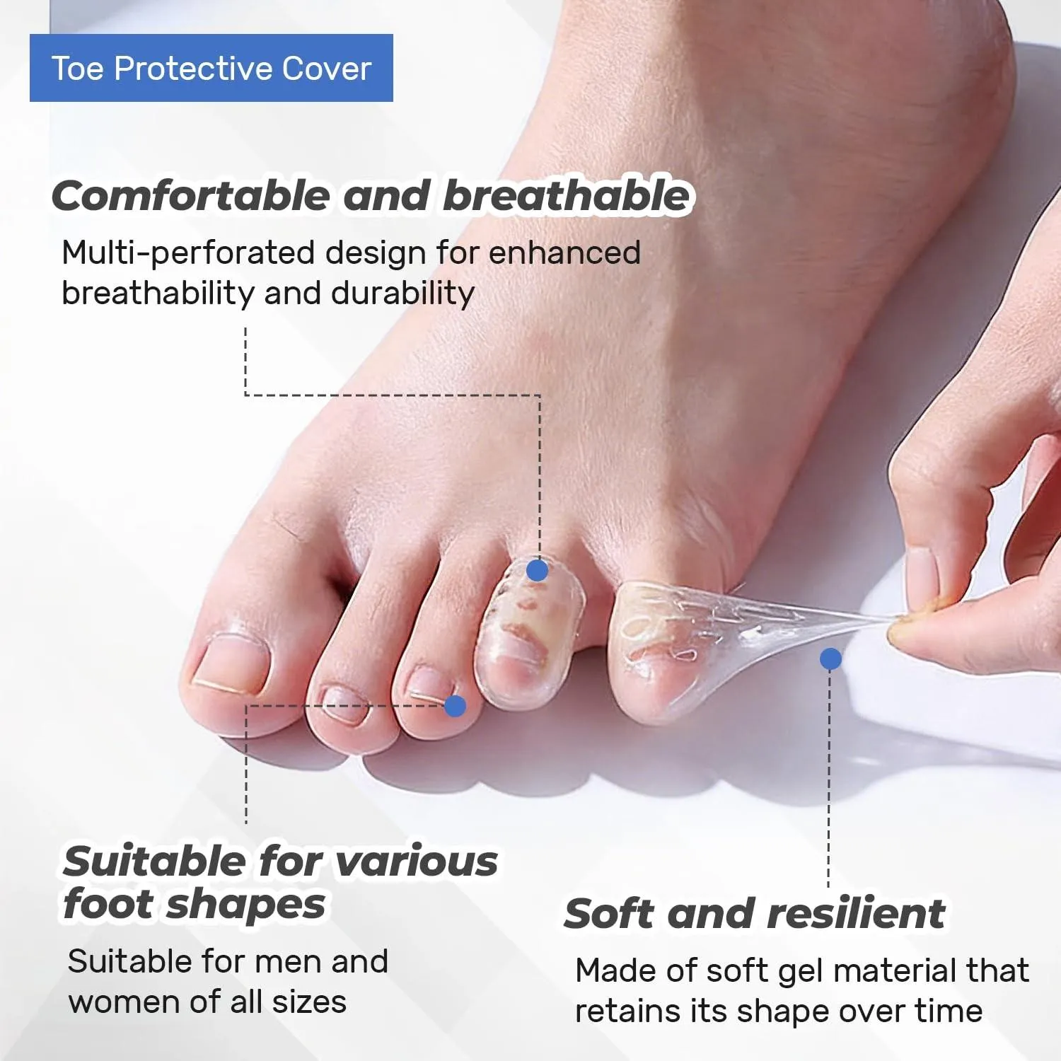 Silicone Toe Protectors 30Pcs, Gel Anti-Friction Toe Protector Breathable Toe Caps Guards for Men Women, Soft Clear Little Toe Covers Silicone Toe Sleeves for Corns, Blisters and Pain Relief Silicone Toe Protectors 30Pcs, Gel Anti-Friction Toe Protector Breathable Toe Caps Guards for Men Women, Soft Clear Little Toe Covers Silicone Toe Sleeves for Corns, Blisters and Pain Relief
