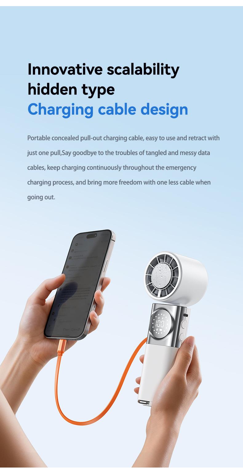 SWEETFULL 7-in-1 Portable Cooling Fan with Emergency Phone Charger Power Bank,Summer Fan(Type-c), Ion Cooling Technology, 100 Speed Turbo Fan with LCD Display, Rechargeable Handheld Fan with Neck Strap for Outdoor Camping Travel Sports SWEETFULL 7-in-1 Portable Cooling Fan with Emergency Phone Charger Power Bank,Summer Fan(Type-c), Ion Cooling Technology, 100 Speed Turbo Fan with LCD Display, Rechargeable Handheld Fan with Neck Strap for Outdoor Camping Travel Sports