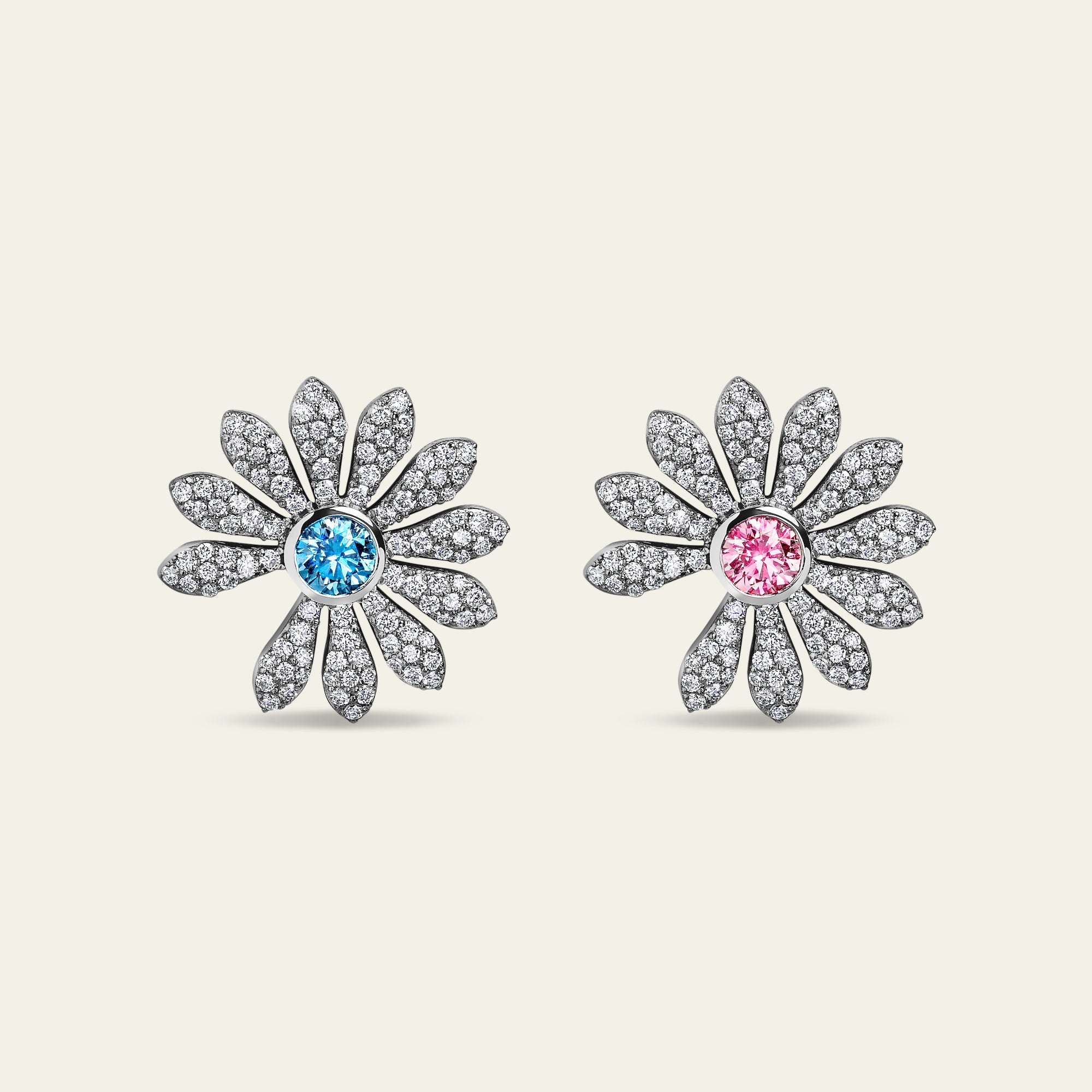 Daisy Gemstone Pendant Necklace – 925 Sterling Silver Floral Necklace