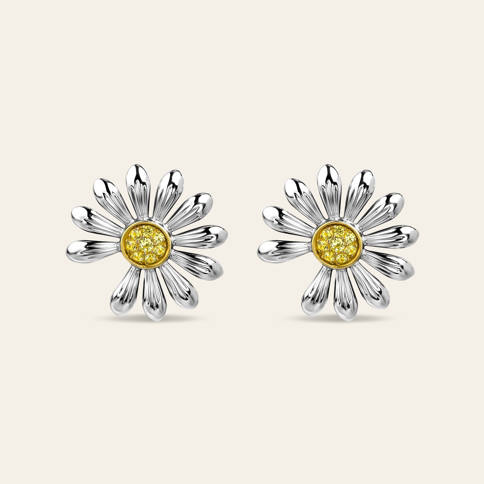 Daisy Gemstone Pendant Necklace – 925 Sterling Silver Floral Necklace