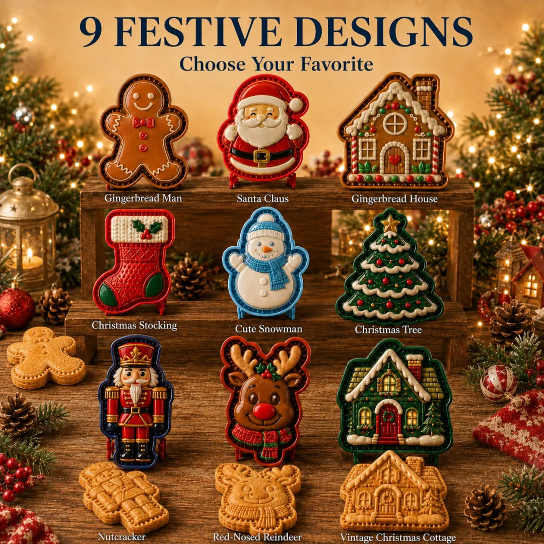 🎄Christmas Pie Mold Collection – 9 Reusable Embossed Holiday Designs