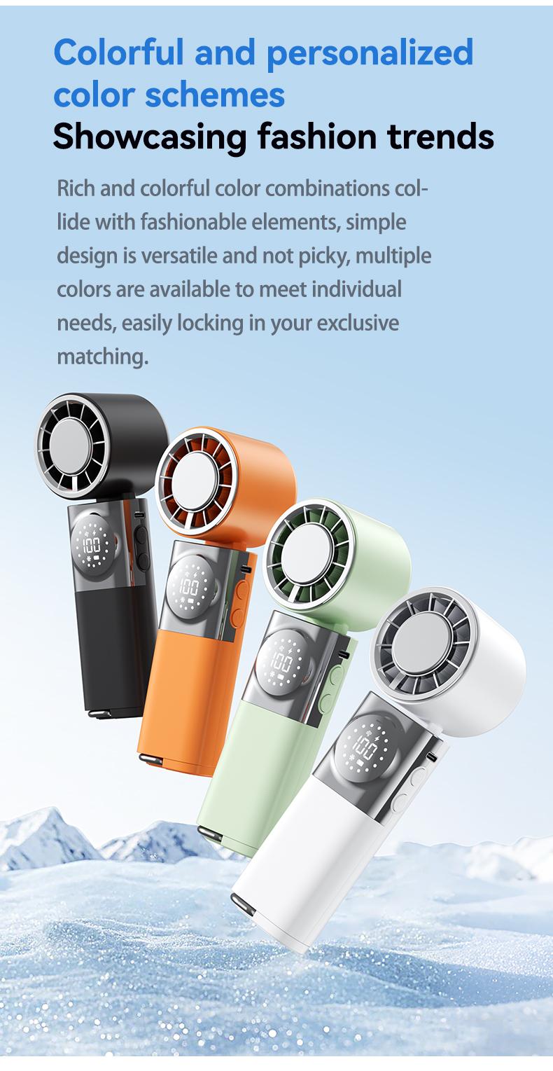 SWEETFULL 7-in-1 Portable Cooling Fan with Emergency Phone Charger Power Bank,Summer Fan(Type-c), Ion Cooling Technology, 100 Speed Turbo Fan with LCD Display, Rechargeable Handheld Fan with Neck Strap for Outdoor Camping Travel Sports SWEETFULL 7-in-1 Portable Cooling Fan with Emergency Phone Charger Power Bank,Summer Fan(Type-c), Ion Cooling Technology, 100 Speed Turbo Fan with LCD Display, Rechargeable Handheld Fan with Neck Strap for Outdoor Camping Travel Sports