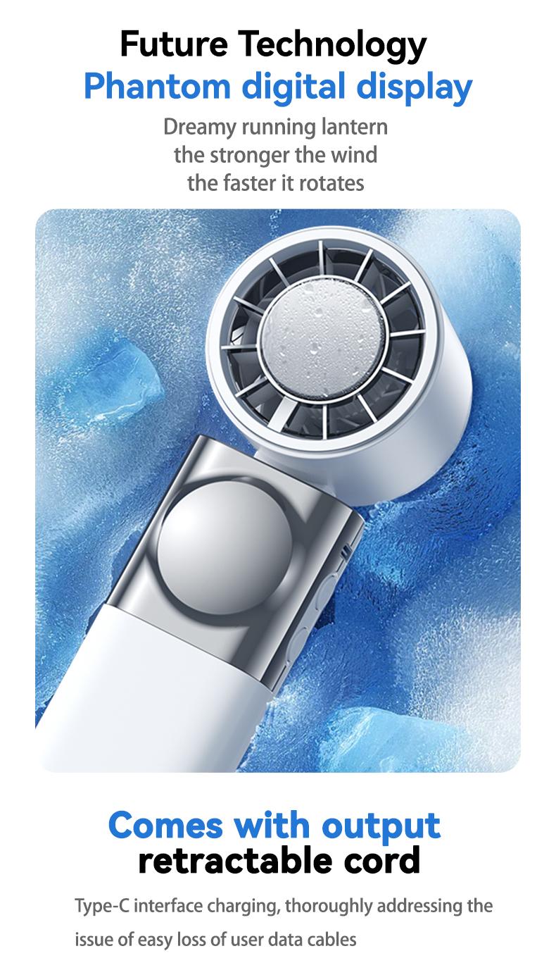 SWEETFULL 7-in-1 Portable Cooling Fan with Emergency Phone Charger Power Bank,Summer Fan(Type-c), Ion Cooling Technology, 100 Speed Turbo Fan with LCD Display, Rechargeable Handheld Fan with Neck Strap for Outdoor Camping Travel Sports SWEETFULL 7-in-1 Portable Cooling Fan with Emergency Phone Charger Power Bank,Summer Fan(Type-c), Ion Cooling Technology, 100 Speed Turbo Fan with LCD Display, Rechargeable Handheld Fan with Neck Strap for Outdoor Camping Travel Sports