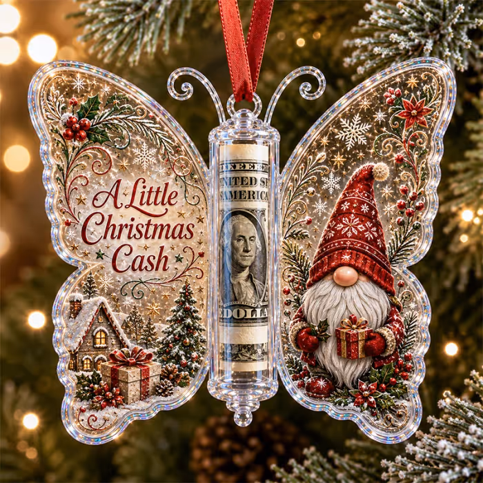 🦋💵 Christmas Cash Gift Butterfly Ornament – Holiday Money Holder Keepsake 🎄✨