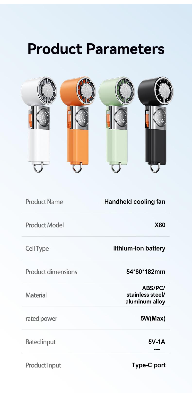 SWEETFULL 7-in-1 Portable Cooling Fan with Emergency Phone Charger Power Bank,Summer Fan(Type-c), Ion Cooling Technology, 100 Speed Turbo Fan with LCD Display, Rechargeable Handheld Fan with Neck Strap for Outdoor Camping Travel Sports SWEETFULL 7-in-1 Portable Cooling Fan with Emergency Phone Charger Power Bank,Summer Fan(Type-c), Ion Cooling Technology, 100 Speed Turbo Fan with LCD Display, Rechargeable Handheld Fan with Neck Strap for Outdoor Camping Travel Sports