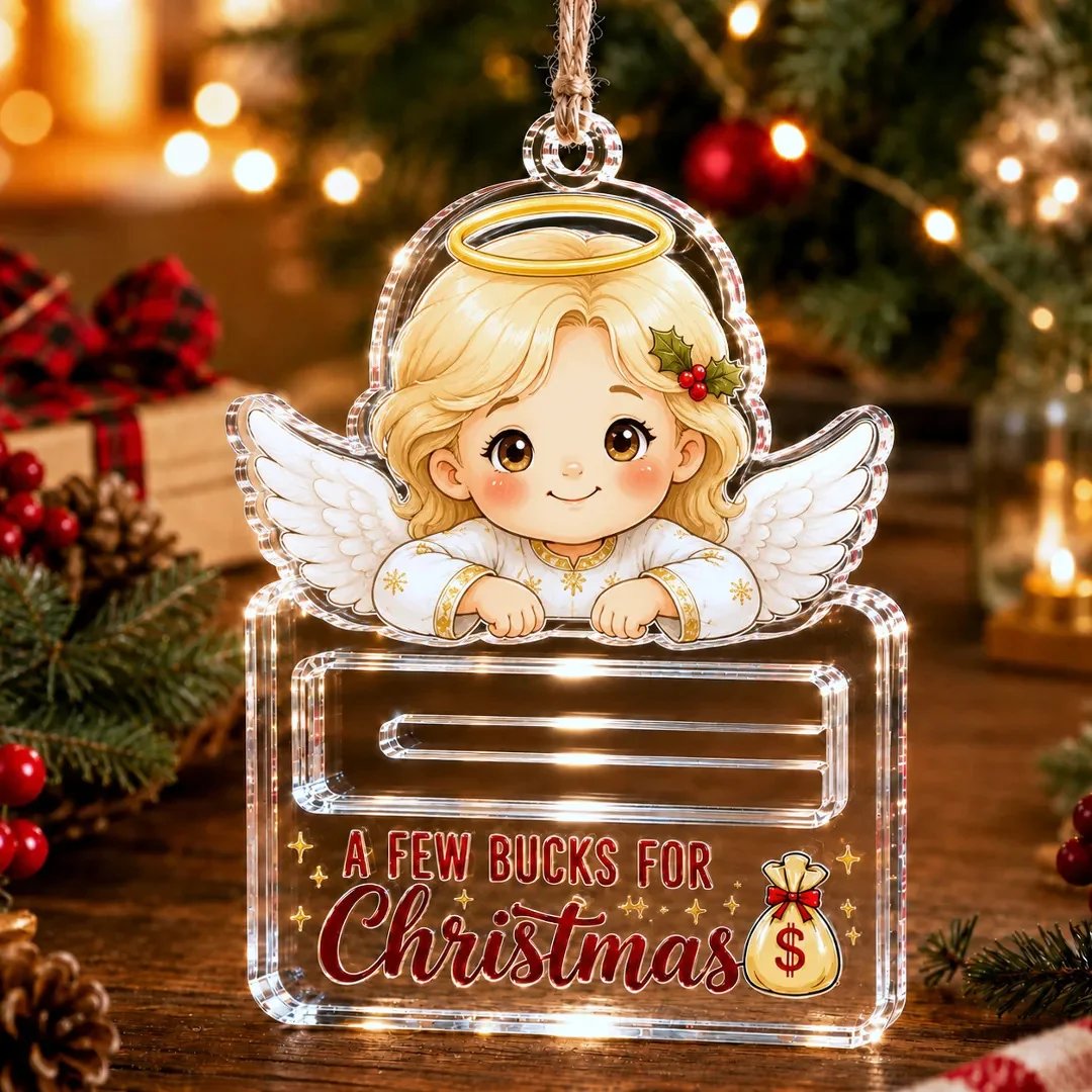 🔥Last Day 60% OFF - 🎄A Few Bucks For Christmas Crystal Acrylic Money Holder Ornament