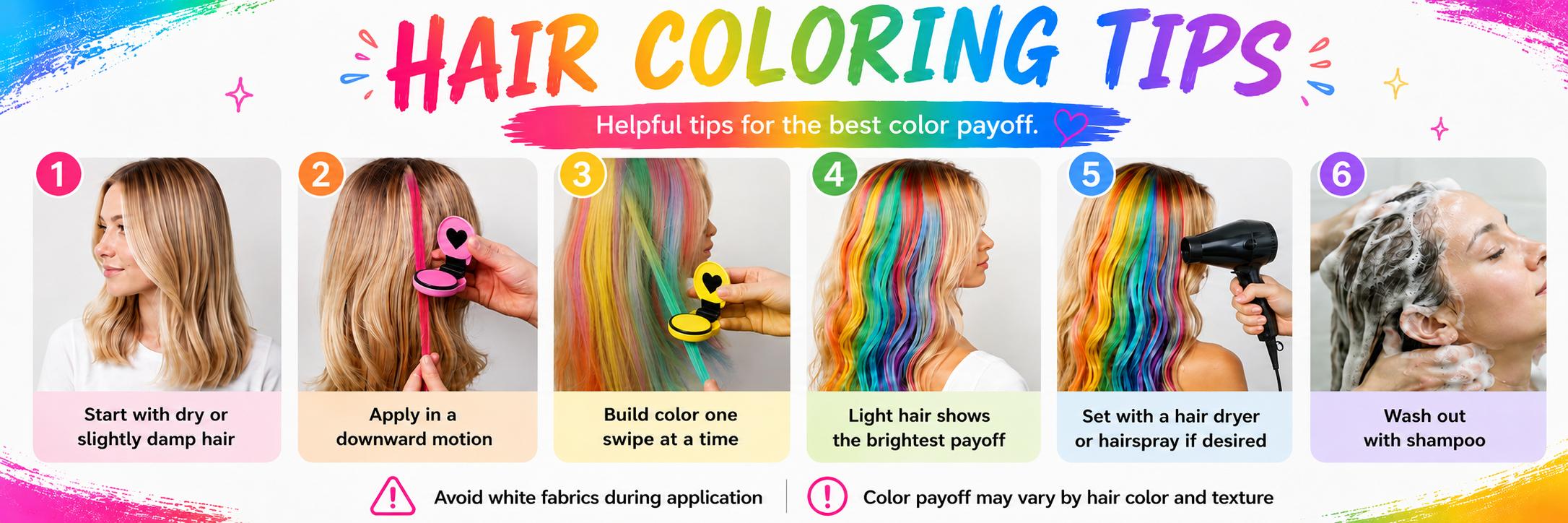 【Halloween】12pcs Temporary Hair Chalk Hair Dye, Washable Hair Color Makeup For Sport Events Halloween Christmas Birthday Cosplay Festivals Hair DIY Party