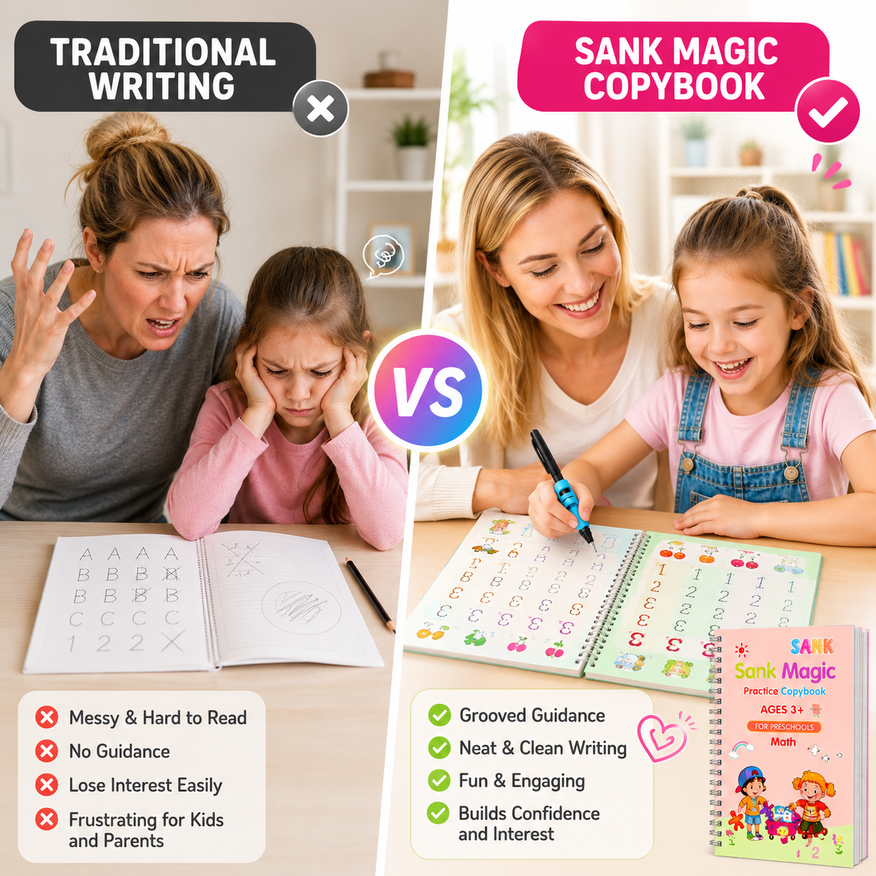 💥LAST DAY SALE 50%OFF💥📚MagicBook | Kids Practice Copybook Set