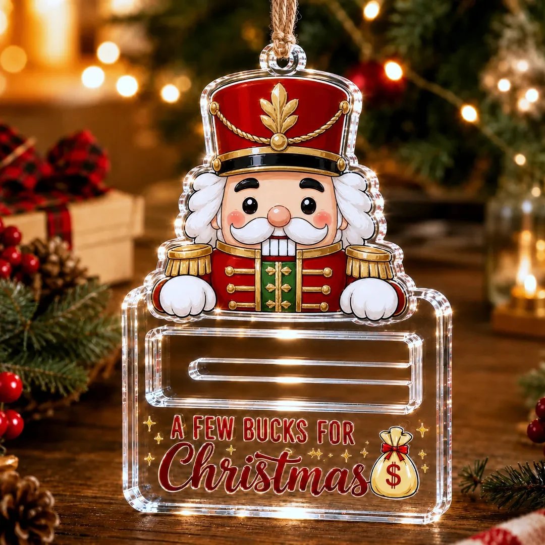 🔥Last Day 60% OFF - 🎄A Few Bucks For Christmas Crystal Acrylic Money Holder Ornament