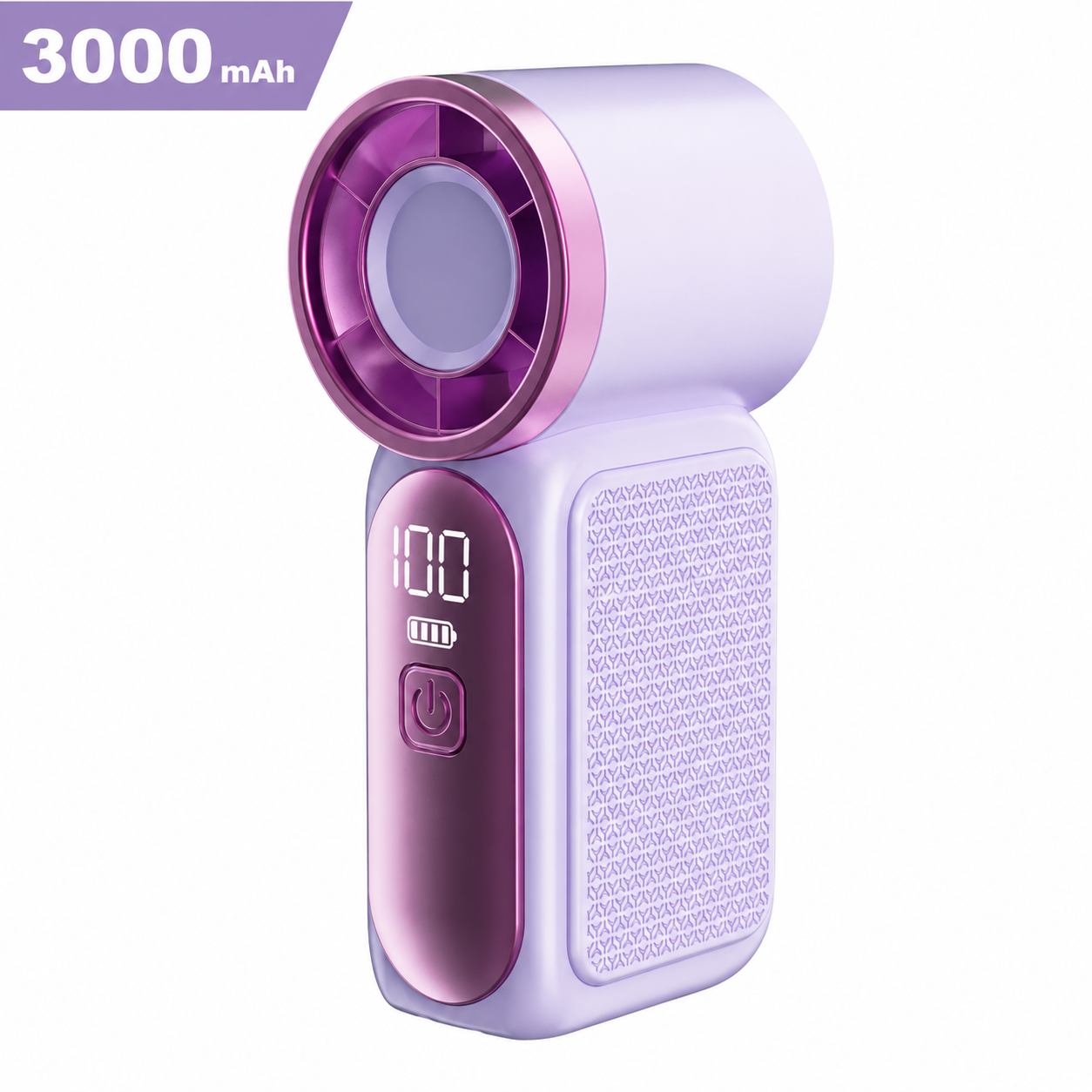 Mini Handheld Fan with LED Display – 6-Speed Turbo Cooling Pocket Fan