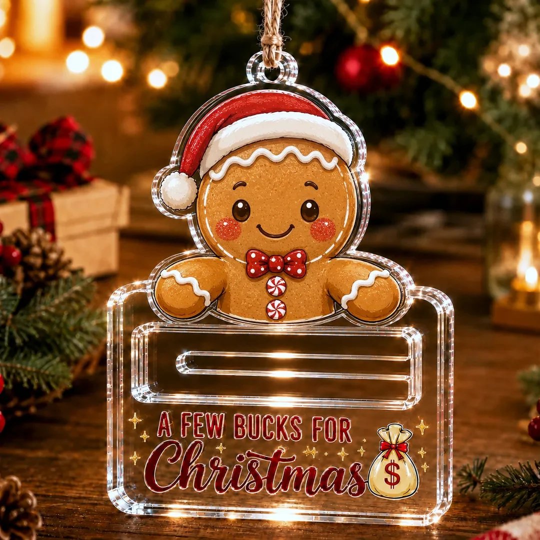 🔥Last Day 60% OFF - 🎄A Few Bucks For Christmas Crystal Acrylic Money Holder Ornament