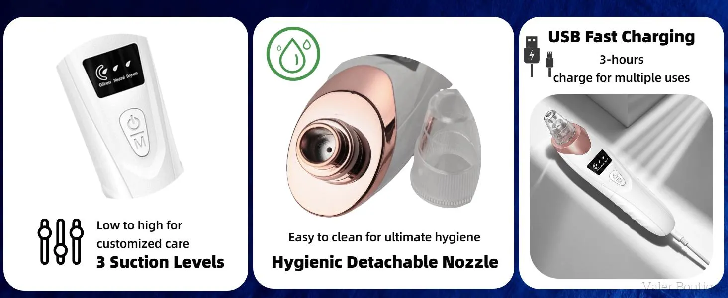 Blackhead Remover Pore Vacuum USB Rechargeable Blackhead extractor Facial Beauty Instrument Facial Beauty Facial Cleaner Electric Acne Removal Tool Blackhead Remover Pore Vacuum USB Rechargeable Blackhead extractor Facial Beauty Instrument Facial Beauty Facial Cleaner Electric Acne Removal Tool