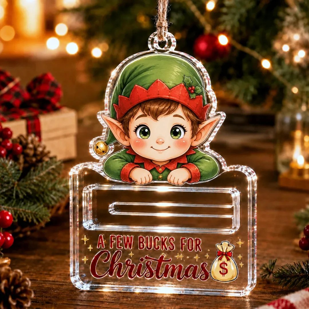 🔥Last Day 60% OFF - 🎄A Few Bucks For Christmas Crystal Acrylic Money Holder Ornament