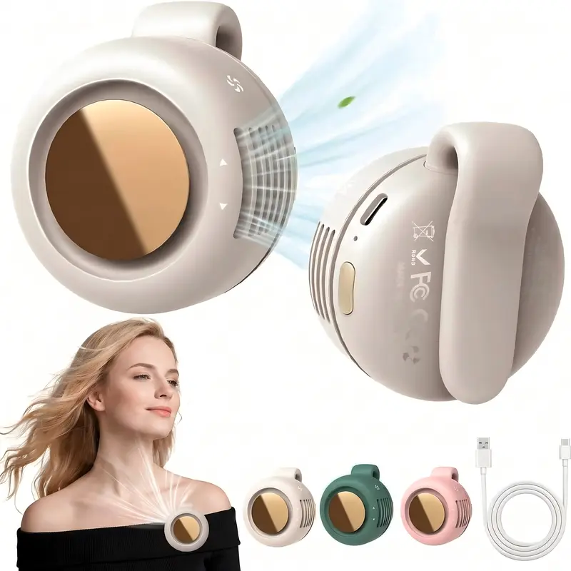 Mini Bladeless Fan. Portable, rechargeable, and silent.