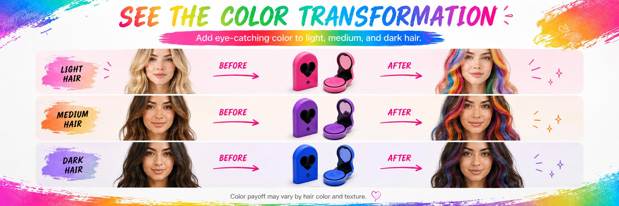 【Halloween】12pcs Temporary Hair Chalk Hair Dye, Washable Hair Color Makeup For Sport Events Halloween Christmas Birthday Cosplay Festivals Hair DIY Party