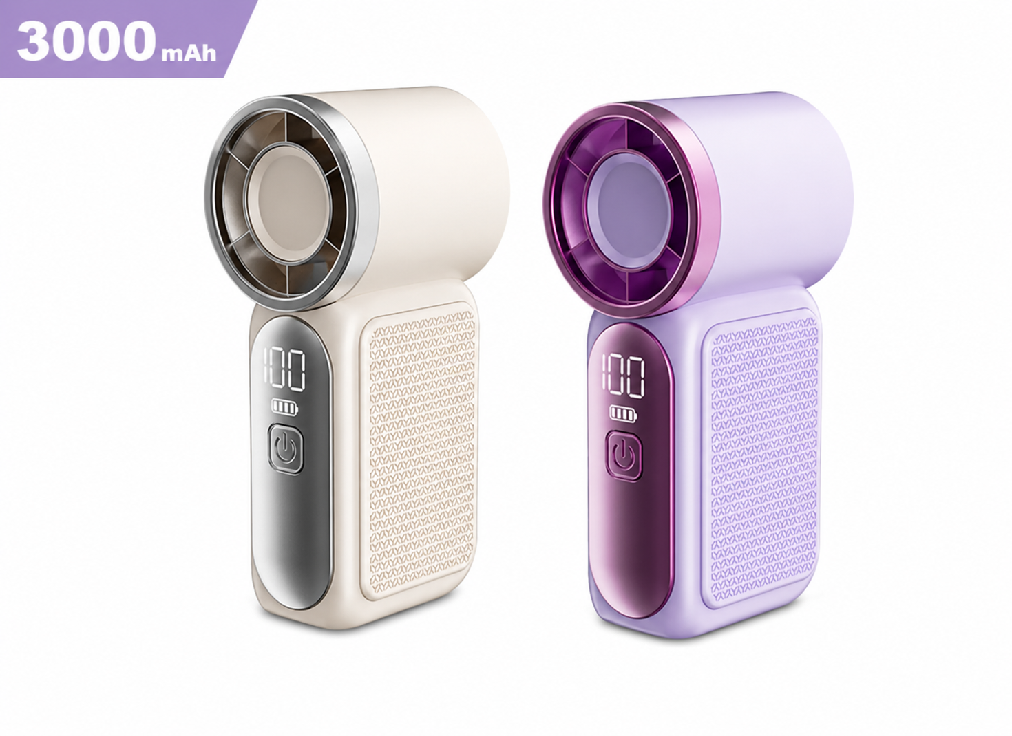 Mini Handheld Fan with LED Display – 6-Speed Turbo Cooling Pocket Fan