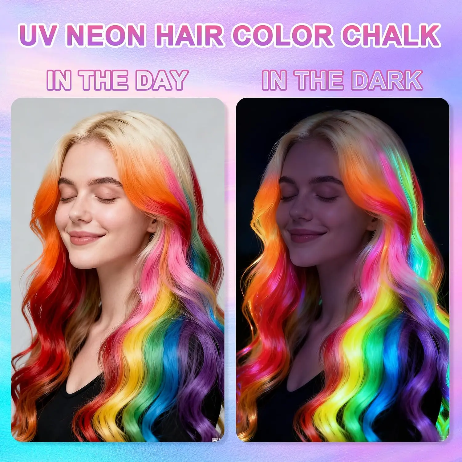 🎃【Halloween】12pcs Temporary Hair Chalk Hair Dye, Washable Hair Color Makeup For Sport Events Halloween Christmas