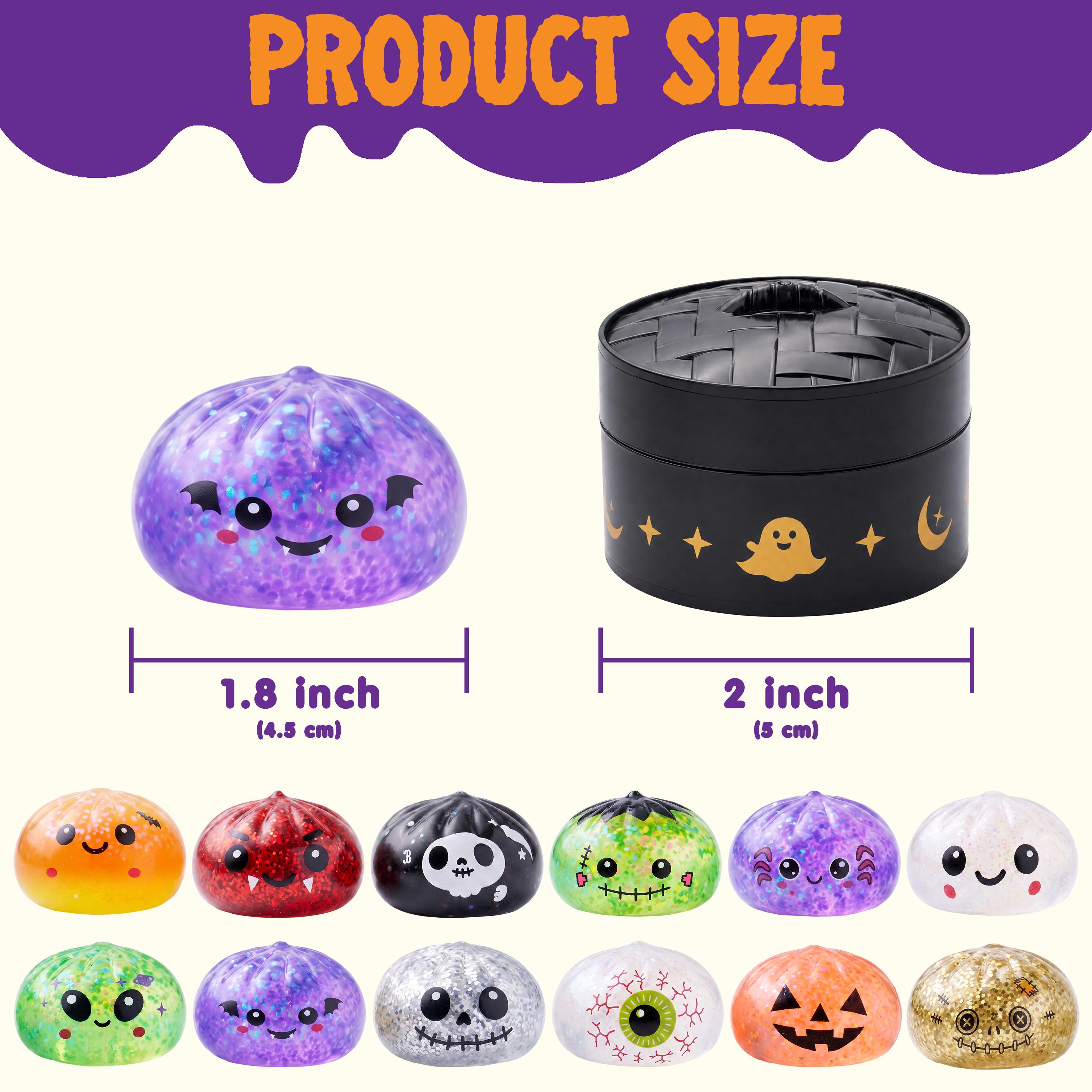 Halloween Dumpling Stress Relief Toys, 1pcs/3pcs/6pcs/12pcs with Steamer Storage Boxes,Slow‑rebound maltose squishy toys, ideal for Halloween party gifts, featuring grimace pumpkin and little devil designs,12pcs Mini Dumpling(5cm) Halloween Dumpling Stress Relief Toys, 1pcs/3pcs/6pcs/12pcs with Steamer Storage Boxes,Slow‑rebound maltose squishy toys, ideal for Halloween party gifts, featuring grimace pumpkin and little devil designs,12pcs Mini Dumpling(5cm)