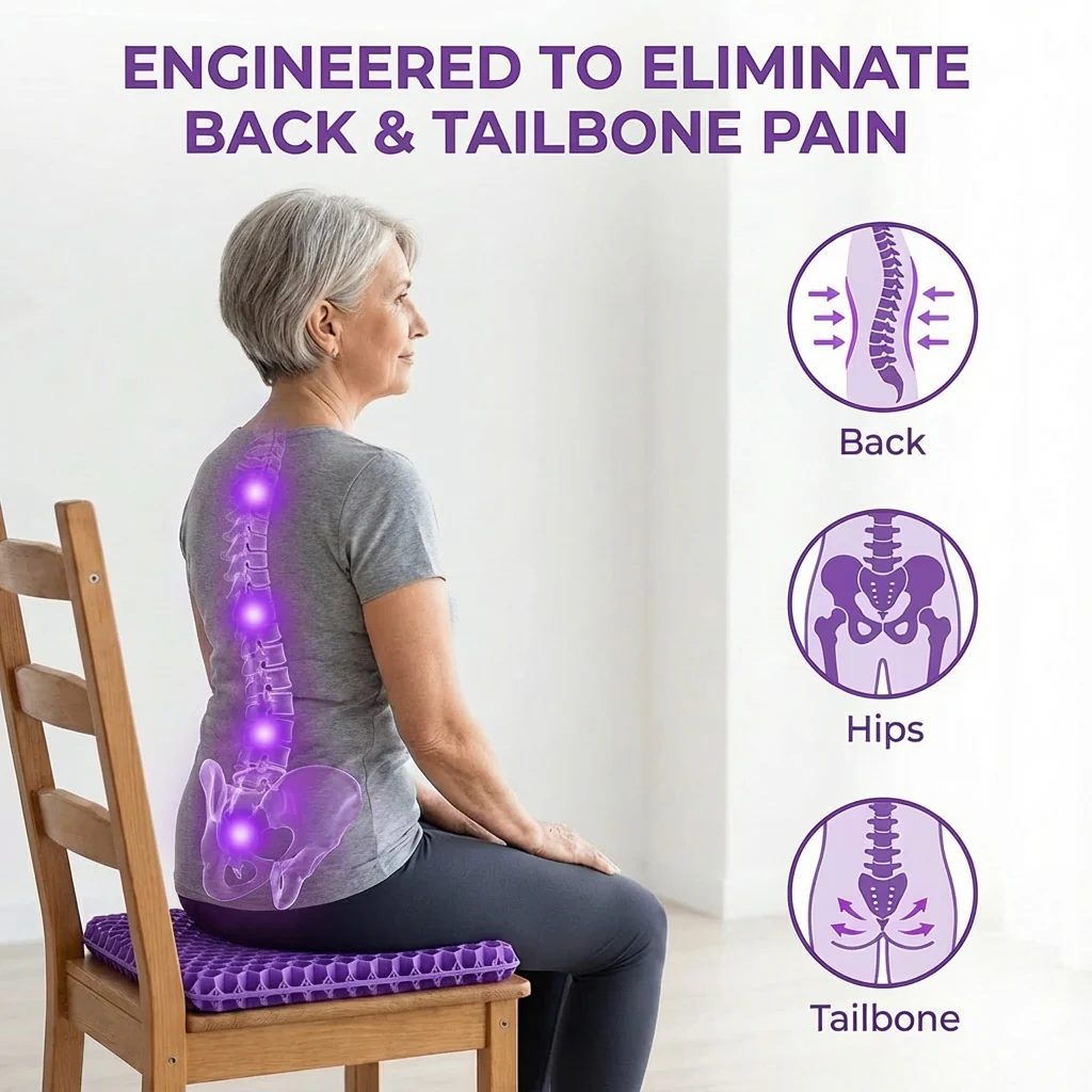 ✨ Ergonomic Silicone Seat Cushion – Relief You Can Feel