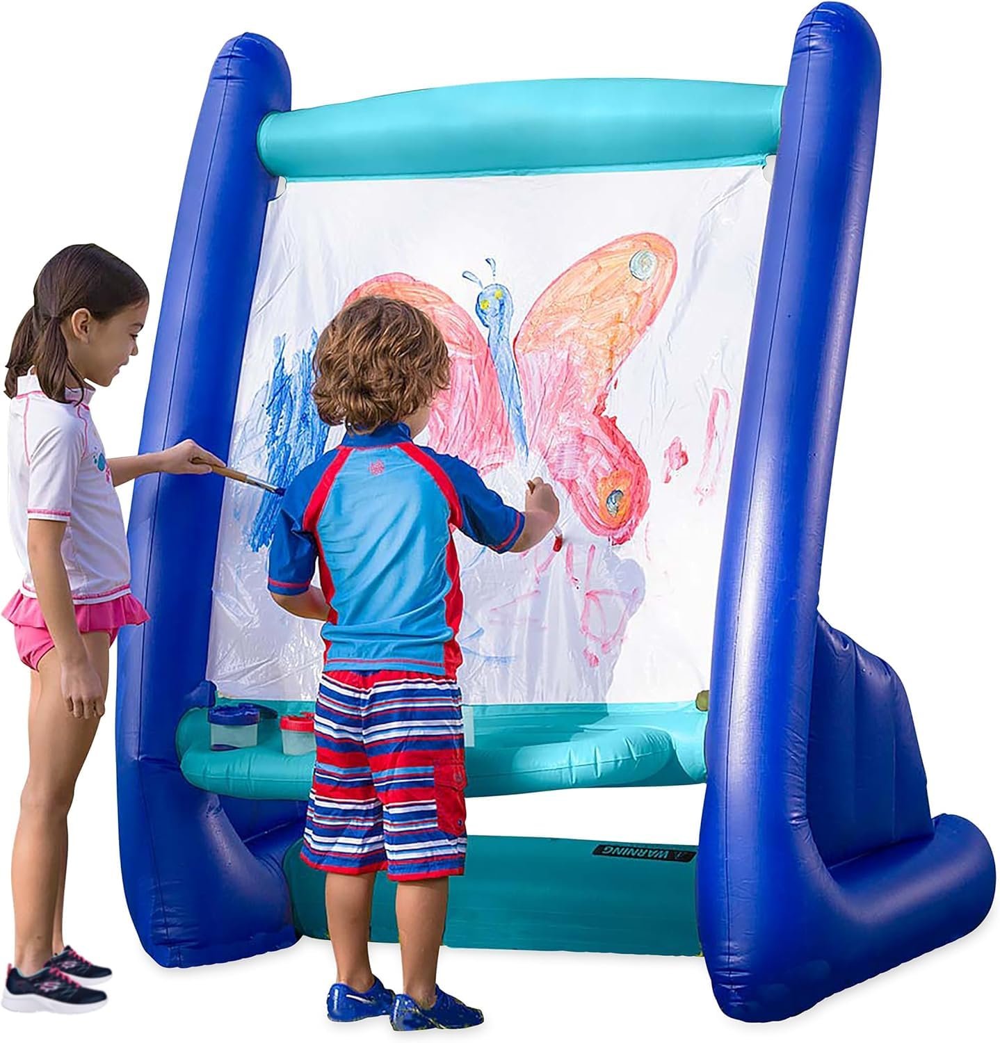 Portable Inflatable Outdoor Painting Station & Sensory Toy Set for Kids (Easy Hose-Down Clean)
