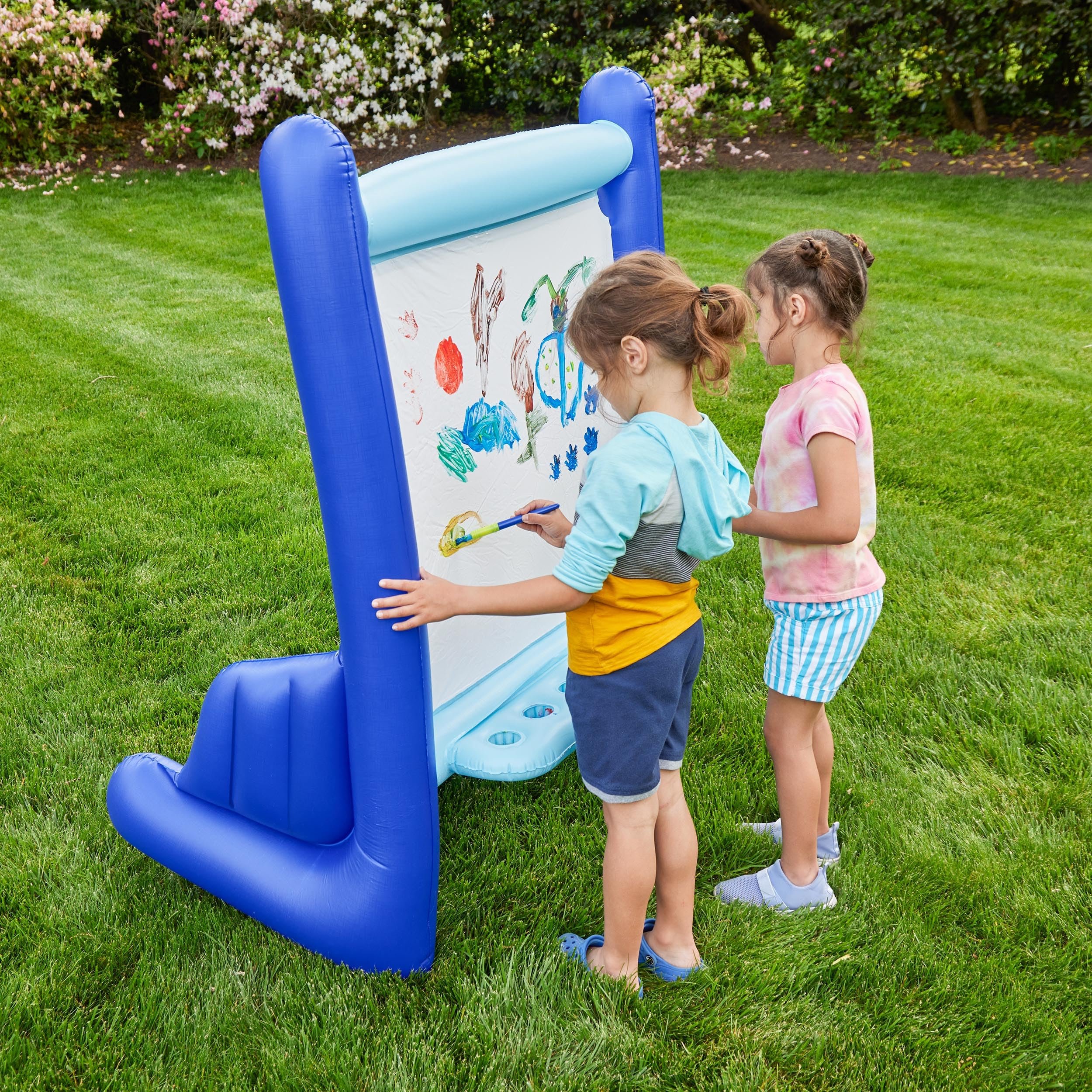 Portable Inflatable Outdoor Painting Station & Sensory Toy Set for Kids (Easy Hose-Down Clean)