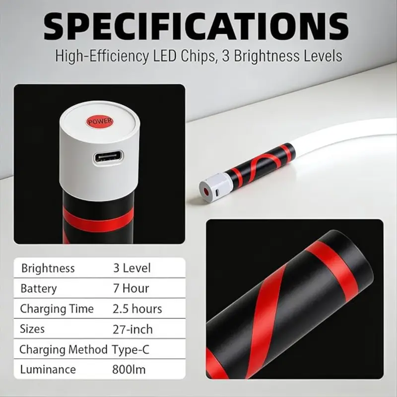 Flexible LED light wand