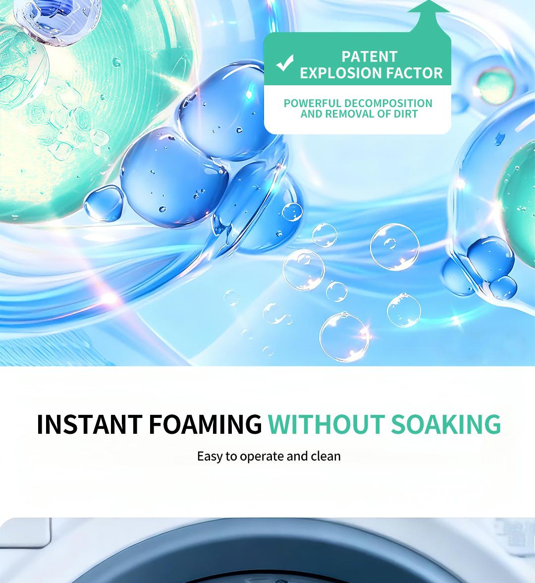 SOPAMI Washing Machine Cleaner Tablets 12 pack pet safe eco friendly cleaning tablets neutralizes pet related odors deep cleans grime keeps washing machine fresh easy to use