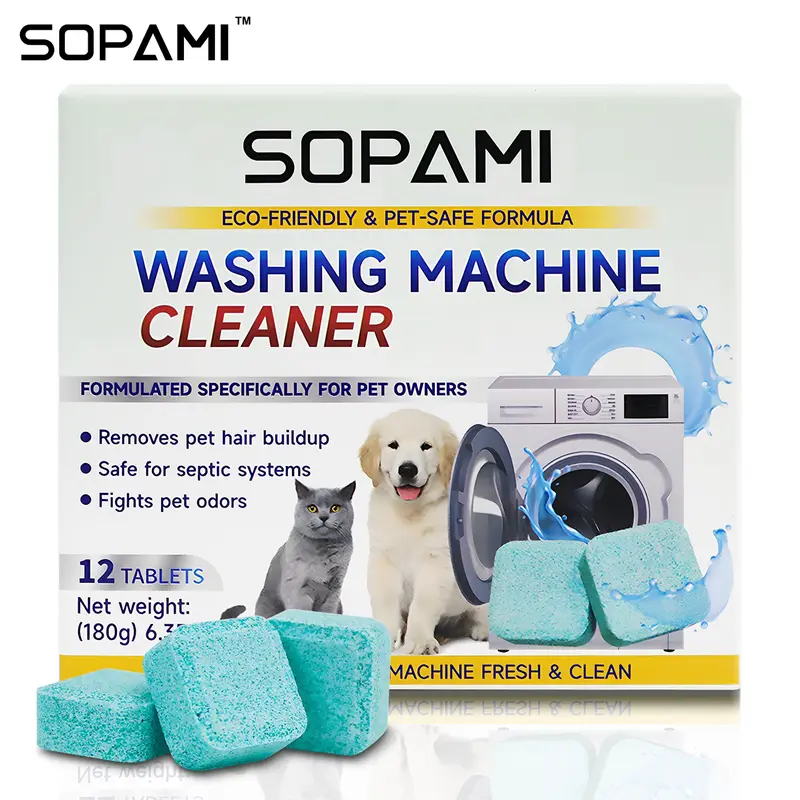 Washing Machine Cleaner Tablets pet safe eco friendly cleaning tablets neutralizes pet related odors deep cleans grime keeps washing machine fresh easy to use