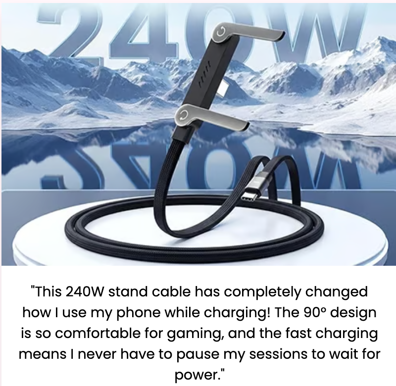🎁Last Day 49% OFF 🎉240W Super Fast Charging 360° Rotating Invisible Stand
