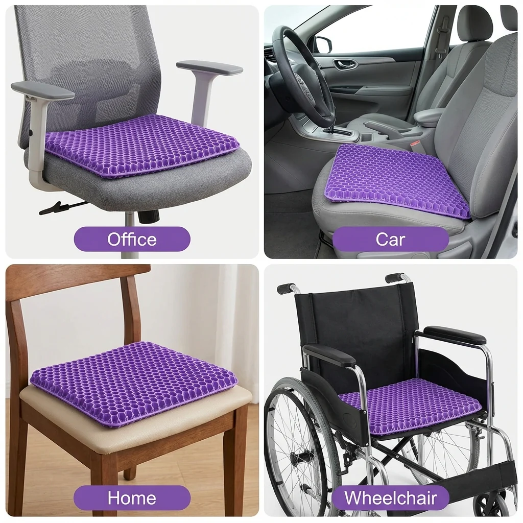 ✨ Ergonomic Silicone Seat Cushion – Relief You Can Feel