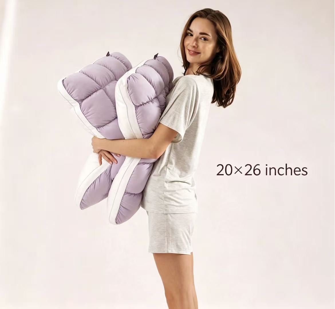 Mellow Sleep | Mellow Puff Pillow – Soft Quilted Puff Grid Design Pillow
