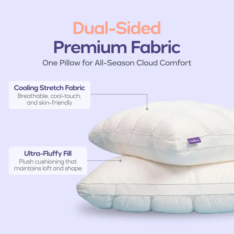 Mellow Sleep | Mellow Puff Pillow – Soft Quilted Puff Grid Design Pillow