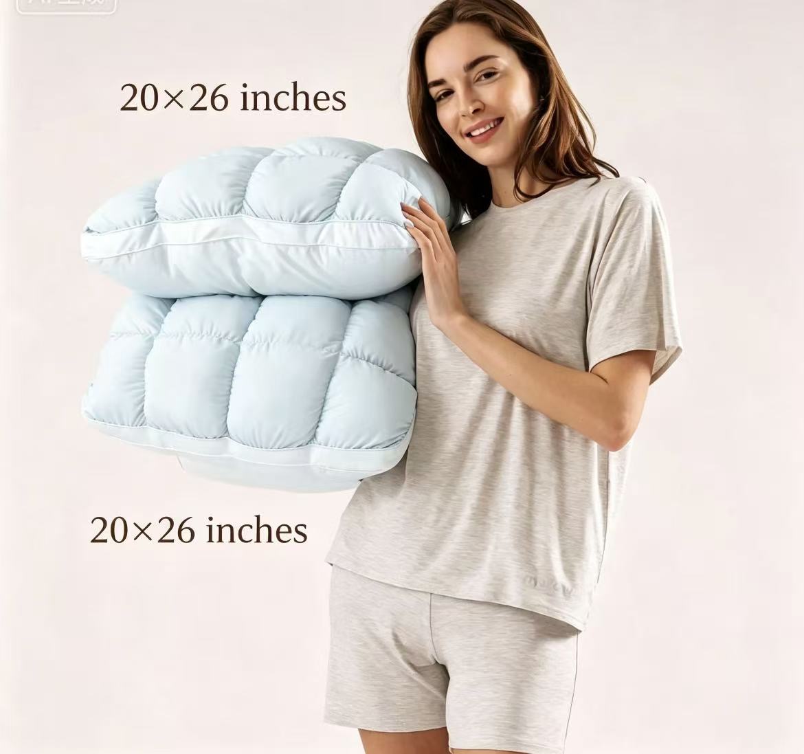 Mellow Sleep | Mellow Puff Pillow – Soft Quilted Puff Grid Design Pillow