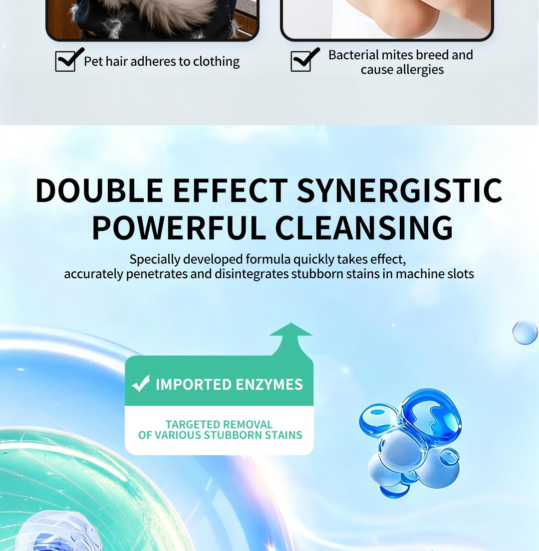 SOPAMI Washing Machine Cleaner Tablets 12 pack pet safe eco friendly cleaning tablets neutralizes pet related odors deep cleans grime keeps washing machine fresh easy to use