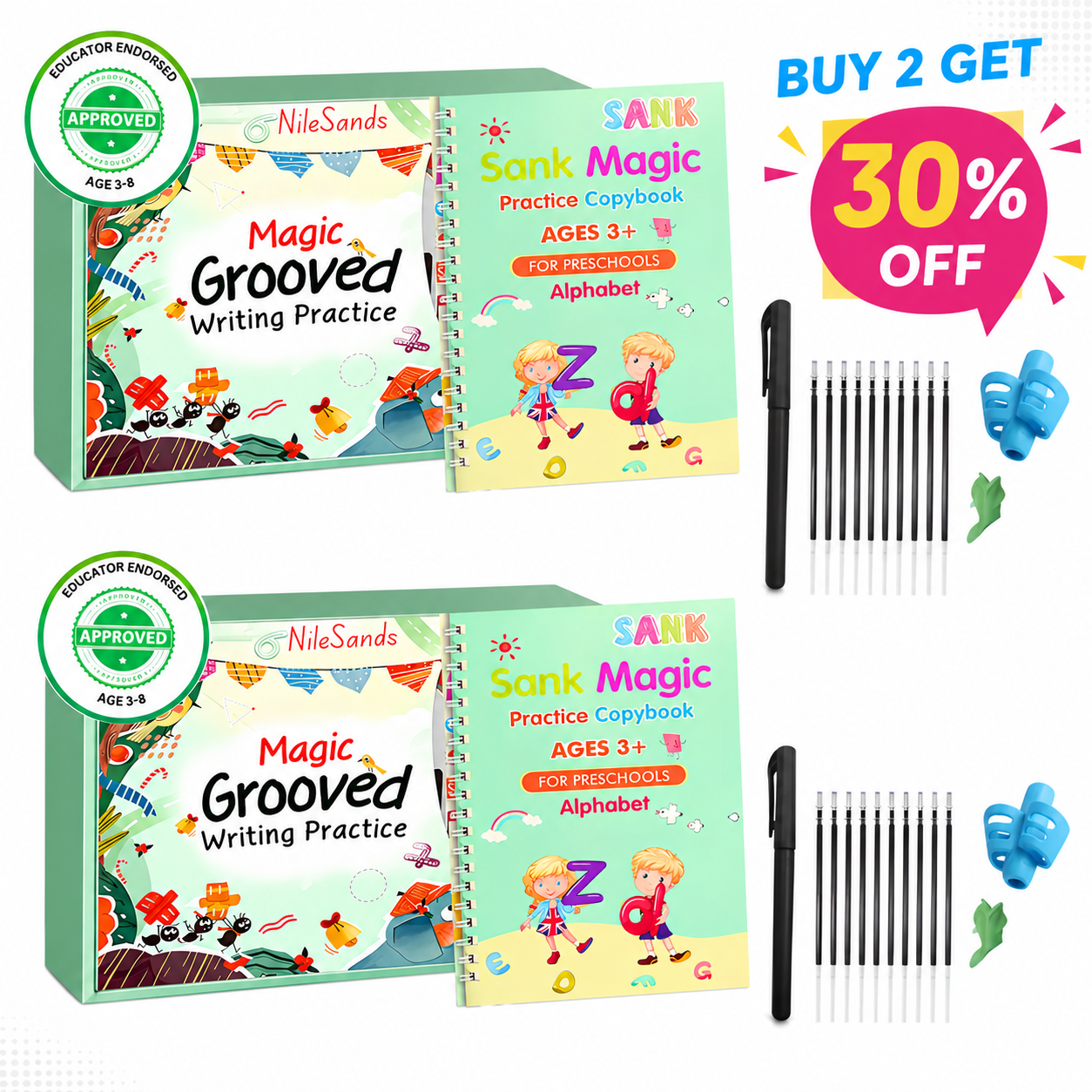 💥LAST DAY SALE 50%OFF💥📚MagicBook | Kids Practice Copybook Set