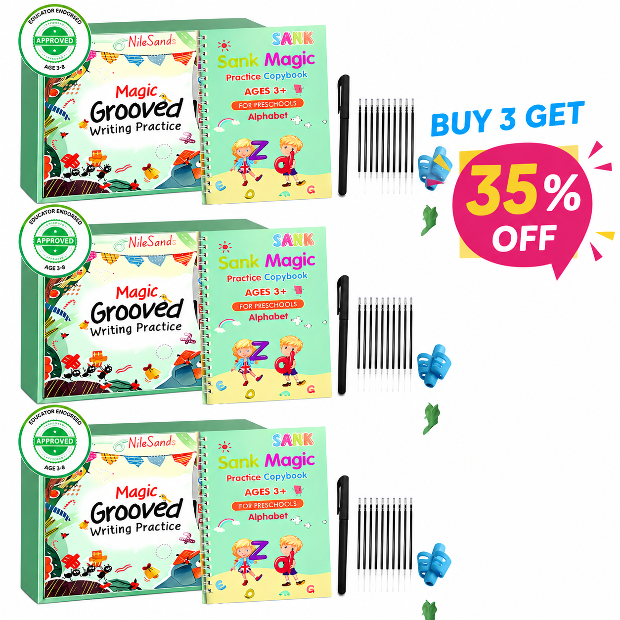 💥LAST DAY SALE 50%OFF💥📚MagicBook | Kids Practice Copybook Set