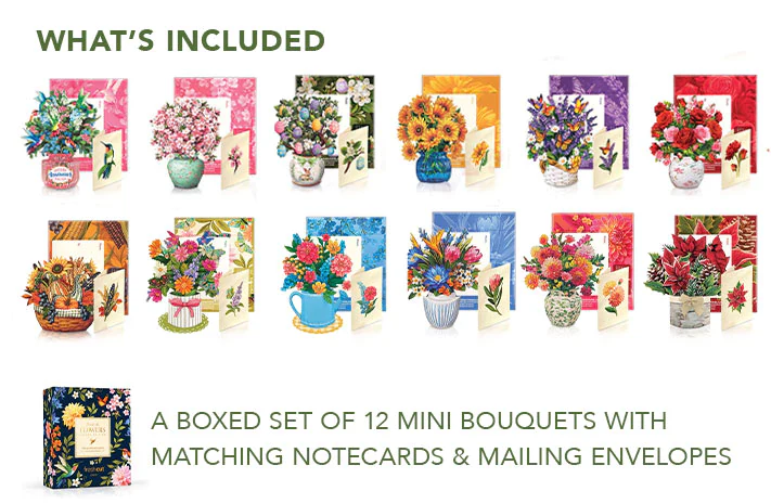 3D floral paper gift box