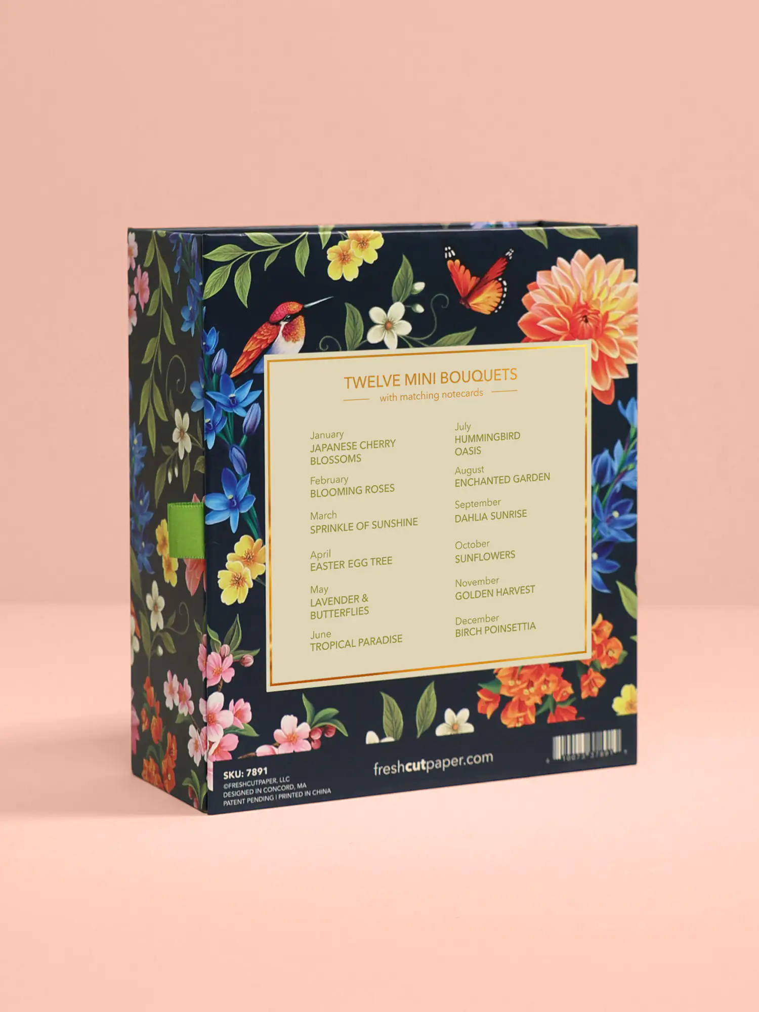 3D floral paper gift box