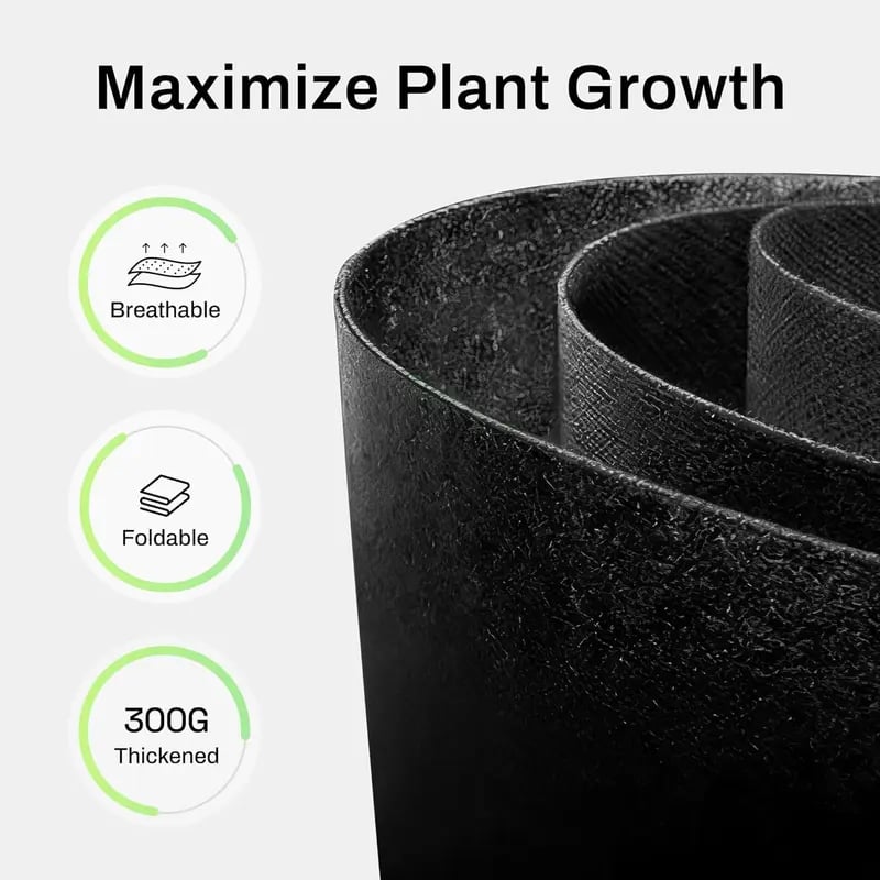 "🌱 5-Pack 5 Gallon Grow Bags – Heavy Duty Aeration Fabric Pots with Handles for Vegetables, Flowers & Fruits 🪴 "