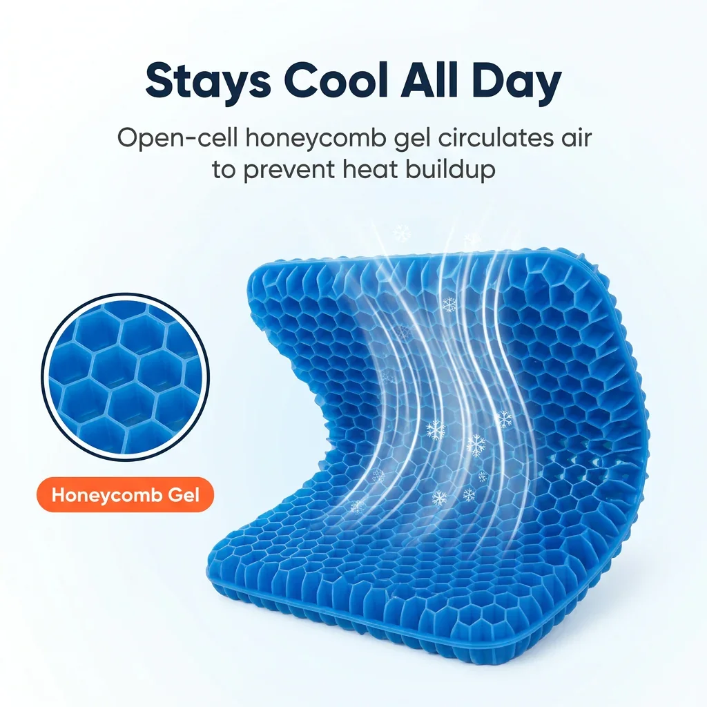 ✨ Ergonomic Silicone Seat Cushion – Relief You Can Feel
