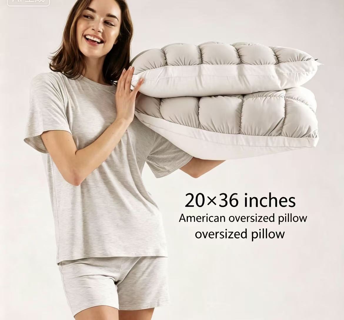 Mellow Sleep | Mellow Puff Pillow – Soft Quilted Puff Grid Design Pillow