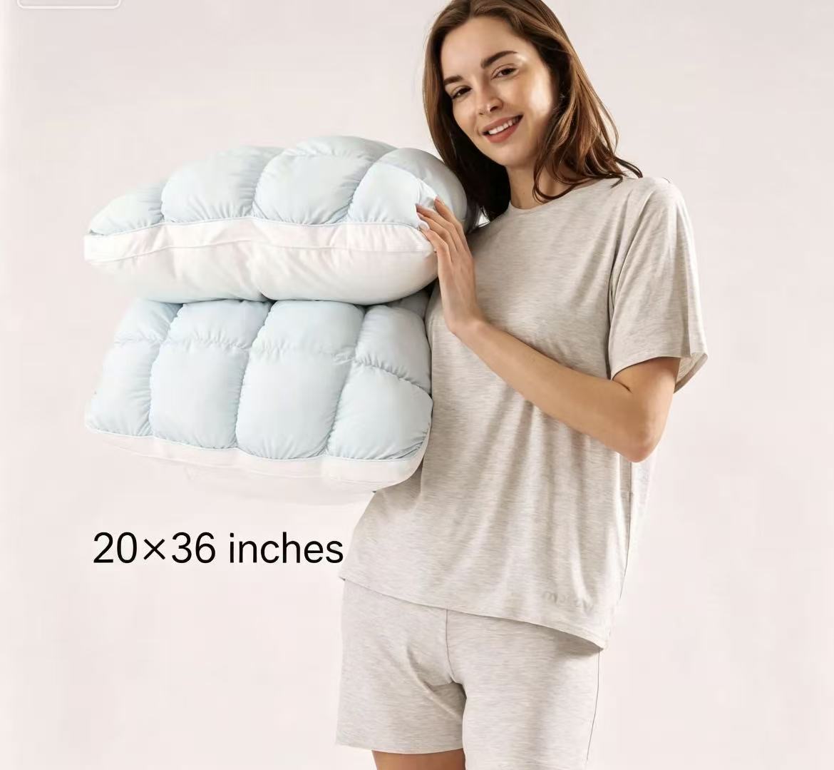 Mellow Sleep | Mellow Puff Pillow – Soft Quilted Puff Grid Design Pillow