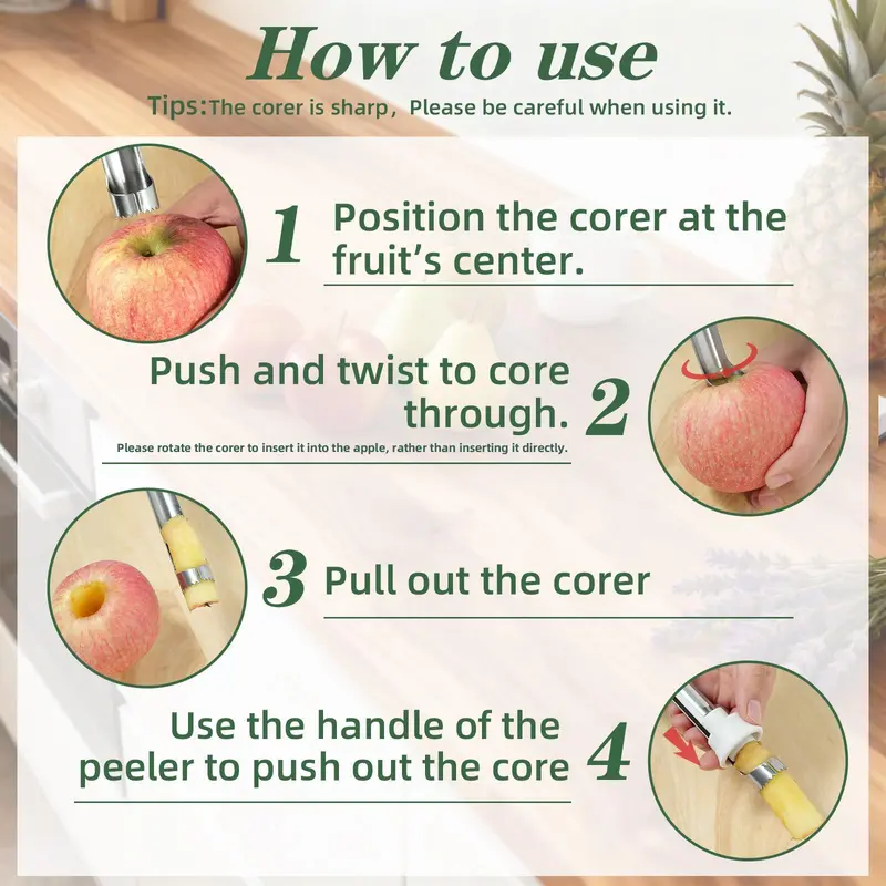 2-in-1 Apple Corer and Peeler