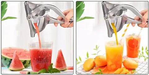 Aluminum Hand-Crank Manual Juicer - Portable Multifunctional, Quiet Operation, Easy Cleaning, Detachable Head Press, Sturdy Food Grade, Easy to Use Kitchen Gadget, Manual Juicers