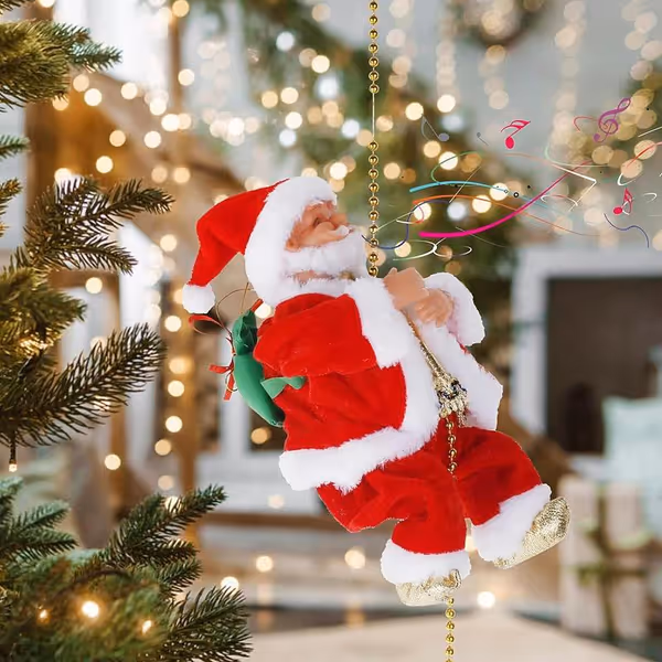 (🔥2026 BEST GIFT TO FAMILY🔥)Electric Climbing Santa Claus Musical Toys
