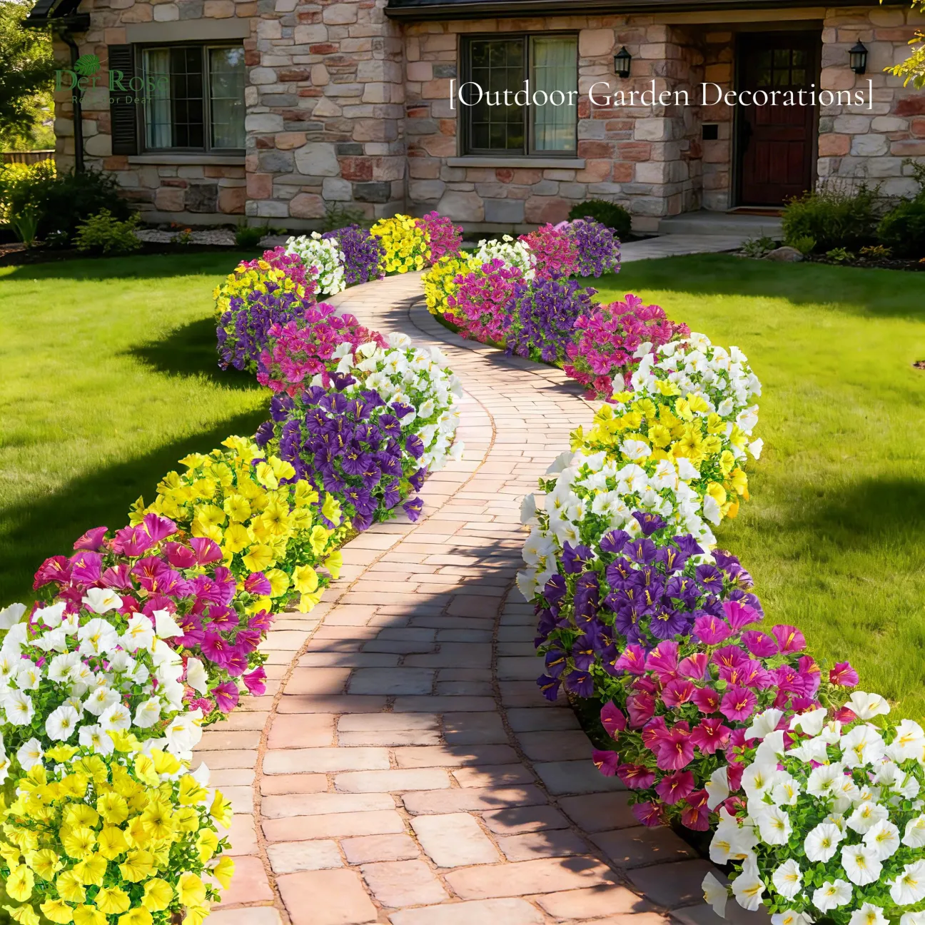 UV Resistant Artificial Petunias Flowers